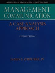 Tapa de Management communication