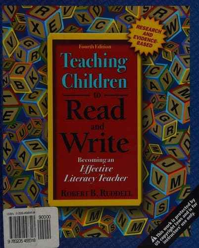 Tapa de Teaching children to read and write