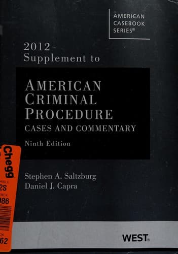 Tapa de American criminal procedure