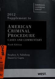 Tapa de American criminal procedure