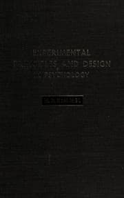 Tapa de Experimental principles and design in psychology