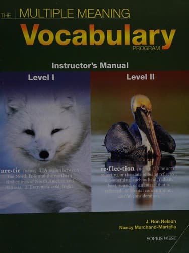 Tapa de The Multiple meaning vocabulary program