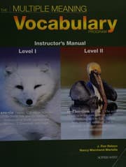 Tapa de The Multiple meaning vocabulary program