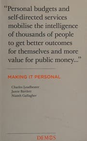 Tapa de Making it personal