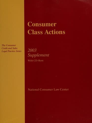 Tapa de Consumer class actions