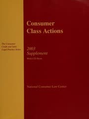 Tapa de Consumer class actions