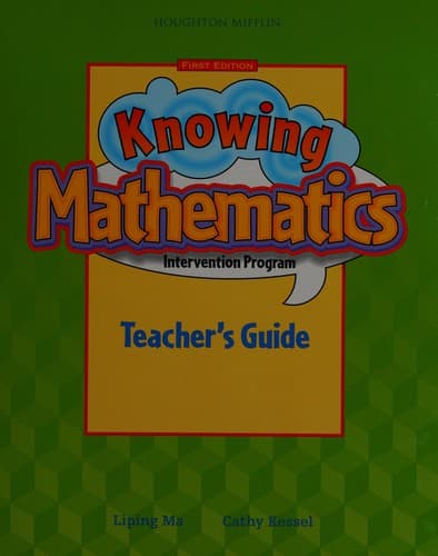 Tapa de Knowing mathematics