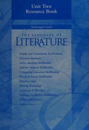 Tapa de The language of literature--Grade 10--Unit Two Resource Book