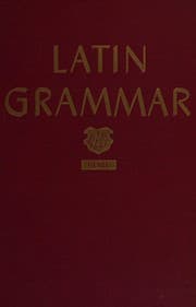 Tapa de Latin grammar for high schools