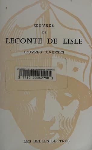Tapa de Oeuvres de Leconte de Lisle