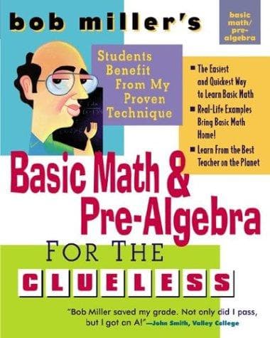 Tapa de Bob Miller's Basic Math and Pre-Algebra for the Clueless