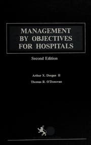Tapa de Management by objectives for hospitals