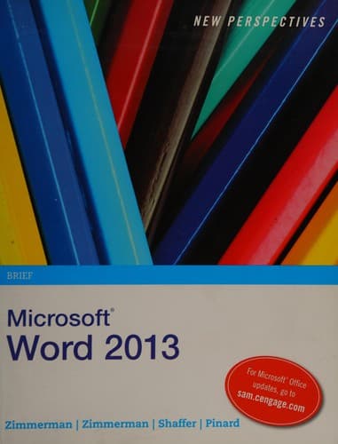 Tapa de New perspectives on microsoft word 2013