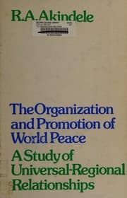 Tapa de The organization and promotion of world peace