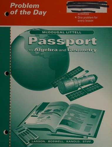Tapa de Passport to algebra and geometry