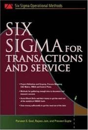 Tapa de Six Sigma for Transactions and Service