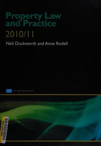 Tapa de Property law and practice 2010/2011
