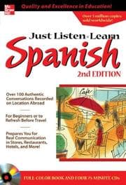 Tapa de Just Listen 'n' Learn Spanish, 2E. Package (Book + 4CDs) (Just Listen n' Learn)