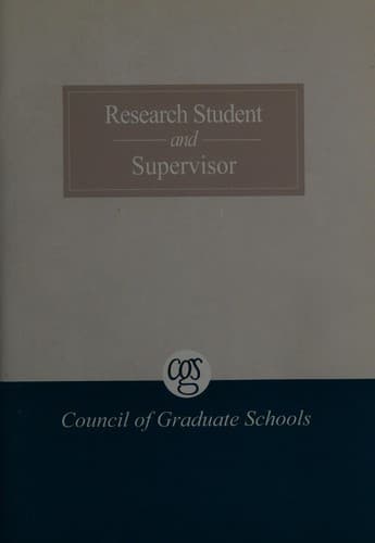 Tapa de Research student and supervisor