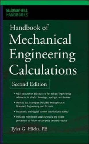 Tapa de Handbook of mechanical engineering calculations