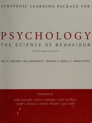 Tapa de Strategic learning package for Carlson, Buskist, Enzle, and Heth Psychology