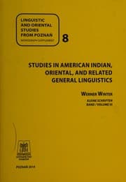 Tapa de Studies in American Indian, Oriental and related general linguistics