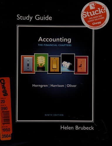 Tapa de Study Guide for Accounting, Chapters 1-15 (Financial Chapters)