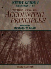 Tapa de Study guide 1, chapters 1-14 to accompany Accounting principles, third edition