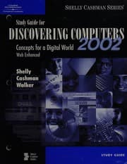 Tapa de Study guide for Discovering computers 2002