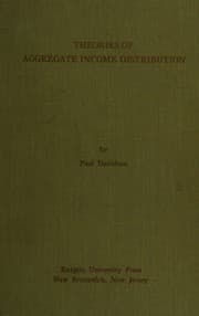 Tapa de Theories of aggregate income distribution