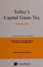 Tapa de Tolley's capital gains tax 2008-09 main annual