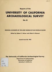 Tapa de Original accounts of the lone woman of San Nicolas Island