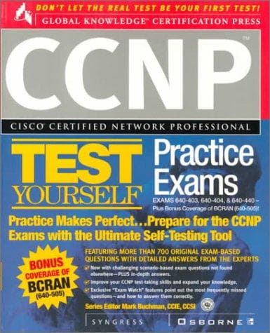 Tapa de Cisco CCNP Test Yourself Practice Exams