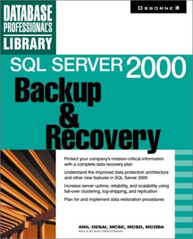 Tapa de SQL Server 2000 Backup and Recovery