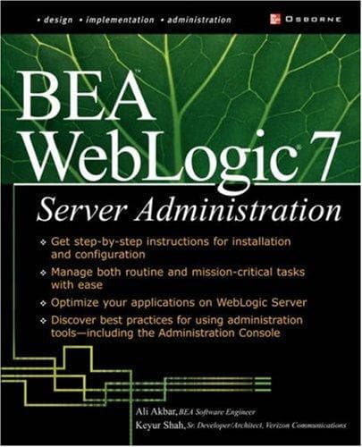 Tapa de BEA WebLogic 7 server administration
