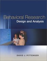Tapa de Behavioral research design and analysis