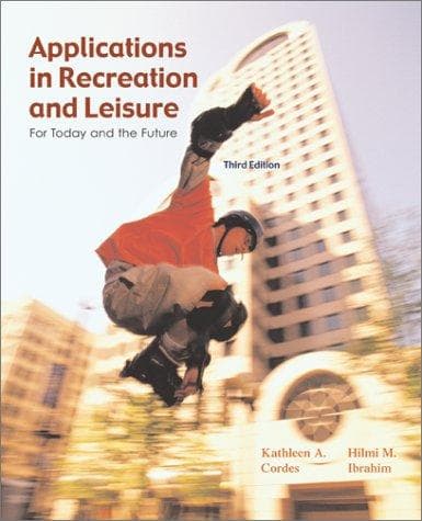 Tapa de Applications in Recreation and Leisure