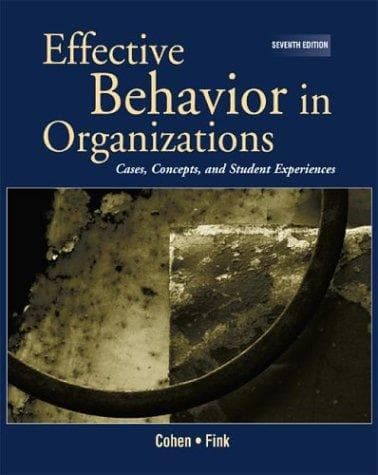 Tapa de Effective behavior in organizations
