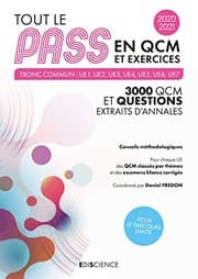 Tapa de Tout le PASS en QCM et exercices 2020-2021 - Tronc commun : UE1, UE2, UE3, UE4, UE5, UE6, UE7 : 3000 QCM et exercices corrigés - Tronc commun