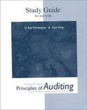Tapa de Study Guide for use with Principles of Auditing and Other Assurance Services