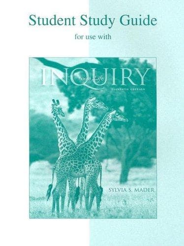 Tapa de Student Study Guide t/a Inquiry Into Life