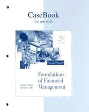 Tapa de Casebook for Use with Foundations of Financial Management