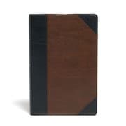 Tapa de Holman KJV Large Print Reference Bible Black/Brown Leathertouch