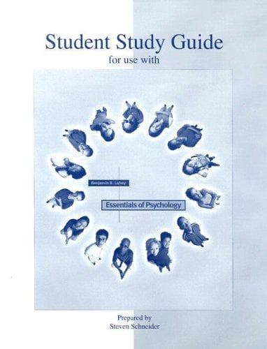 Tapa de Study Guide for Use With Essentials of Psychology