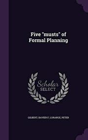 Tapa de Five "musts" of Formal Planning