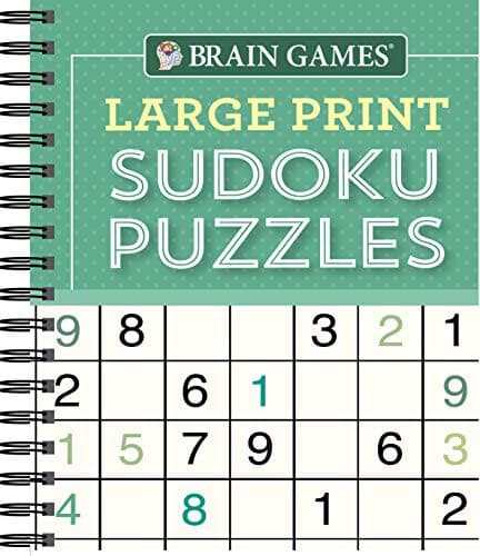 Tapa de Brain Games - Large Print Sudoku Puzzles