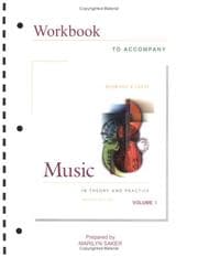 Tapa de Workbook Music in Theory and Practice Vol 1 plus Finale software