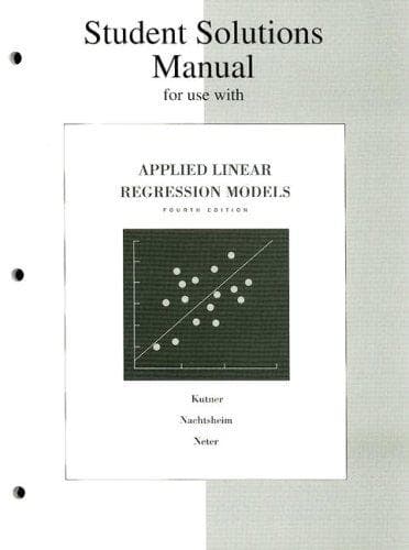 Tapa de Student solutions manual for use with Applied linear regression models, fourth edition