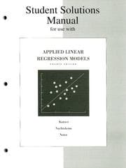 Tapa de Student solutions manual for use with Applied linear regression models, fourth edition