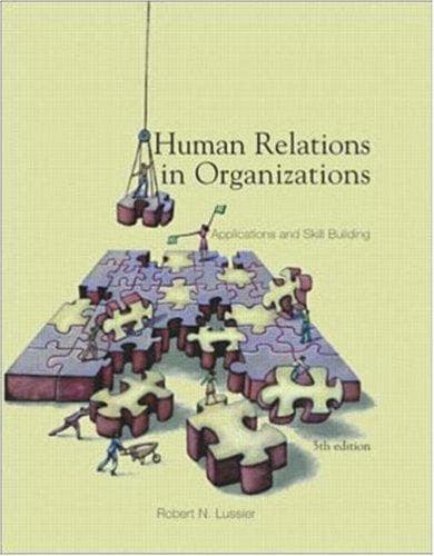 Tapa de Human Relations in Organizations